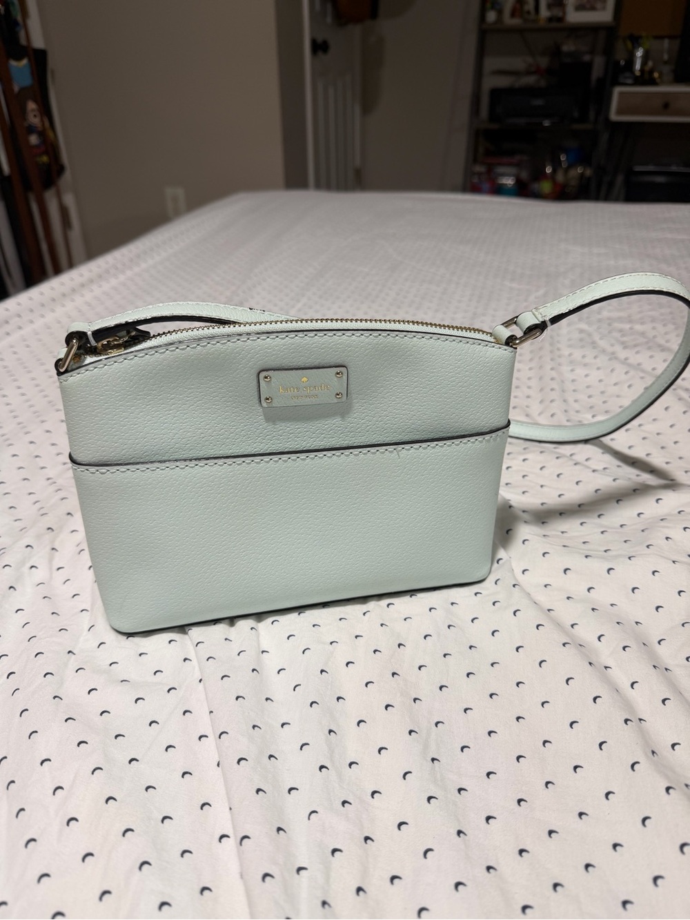 kate spade Mint Green Pebbled Leather Crossbody
